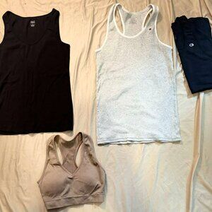 3 tanktops/1 Bra (1 Falls Creek tank, 2 Champion racerback tanks, 1 bra) M/L/XL